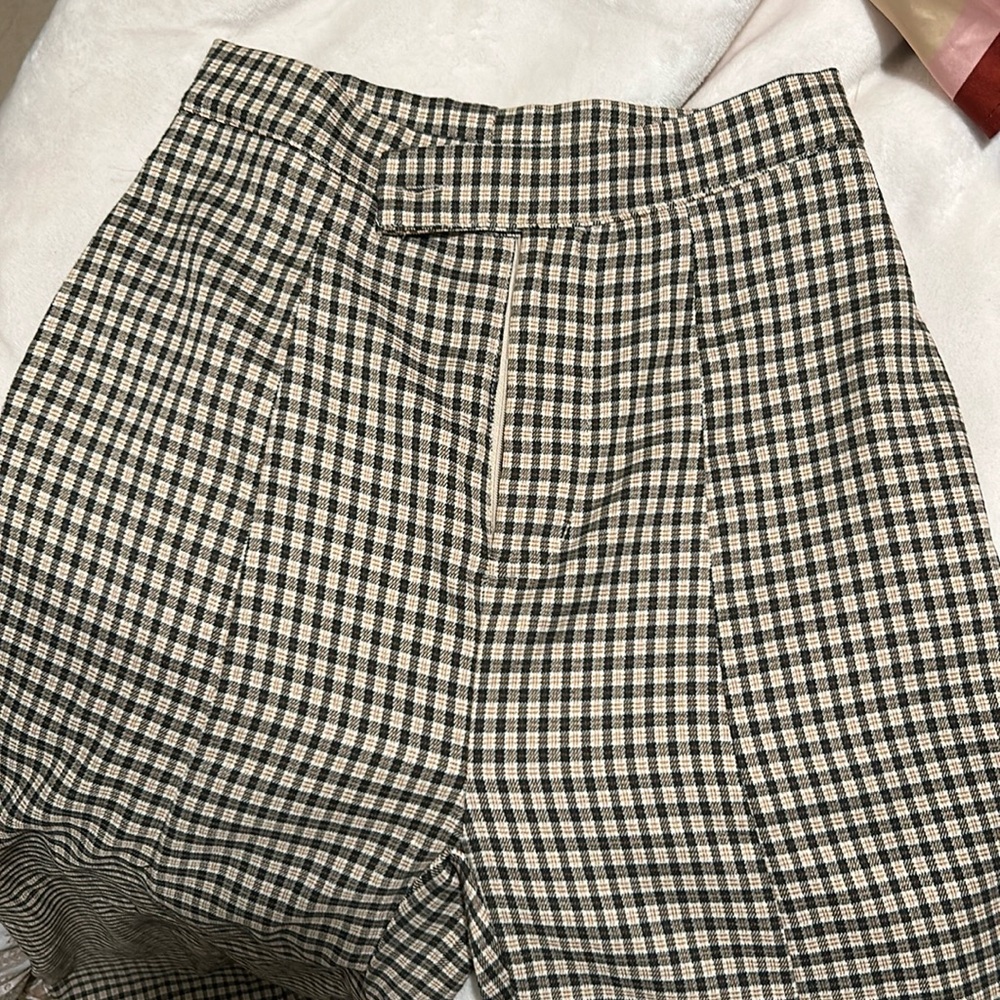 Wide Leg Checked Valija Pants